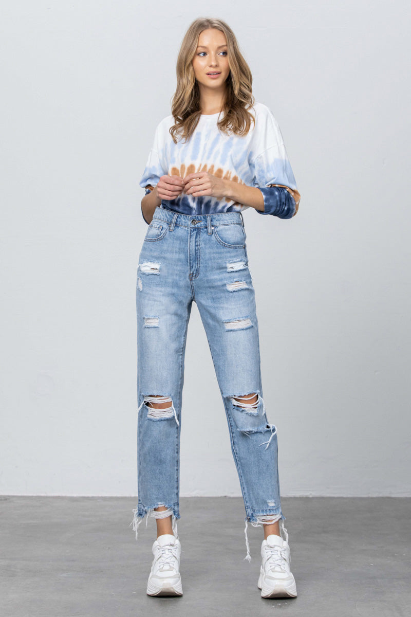 Love Dept Distressed Girlfriend Jeans - Insanegene.com