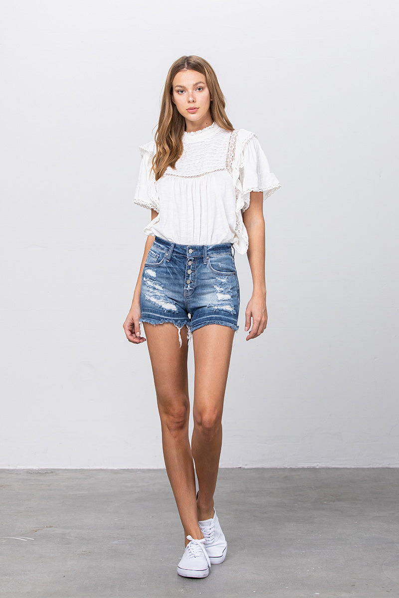 Lily Distressed Shorts - Insanegene.com