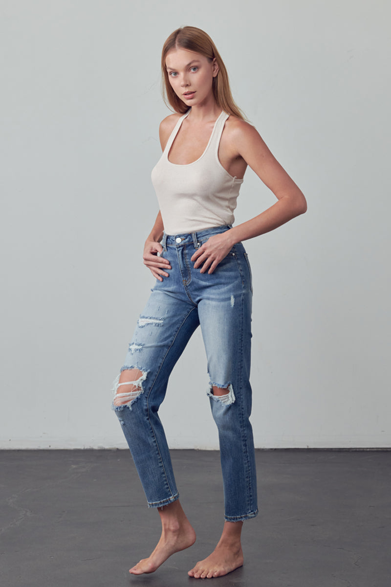 Cara High Rise Girlfriend Jeans - Insanegene.com