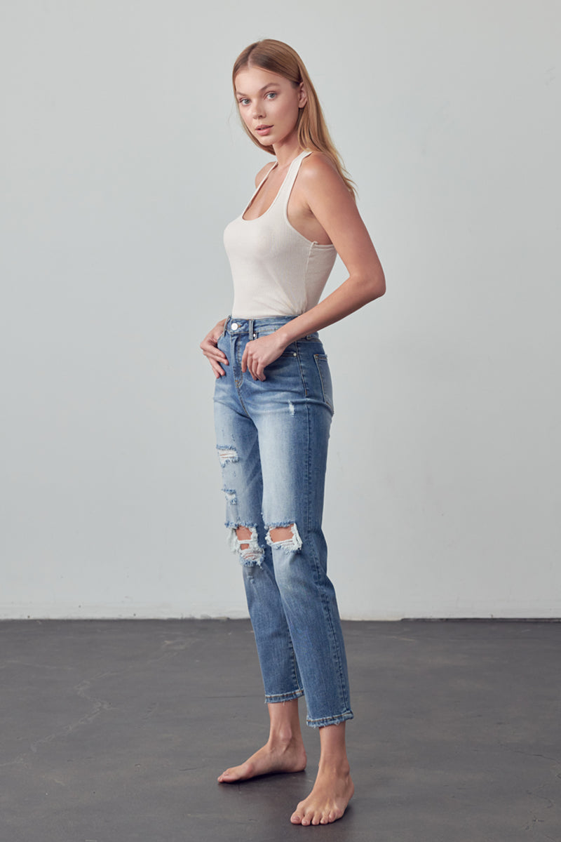 Cara High Rise Girlfriend Jeans - Insanegene.com