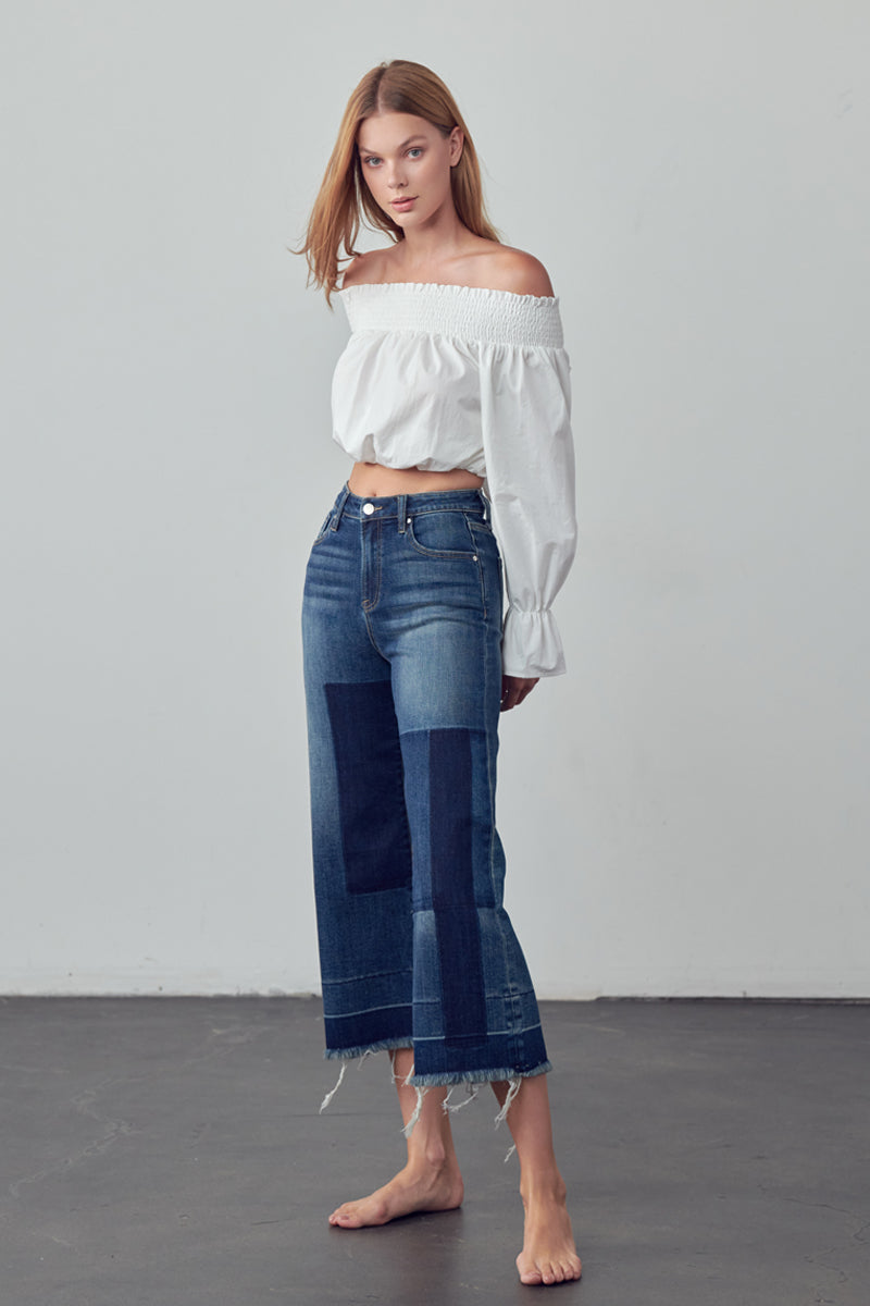 Lori Mid-Rise Crop Flare Jeans - Insanegene.com