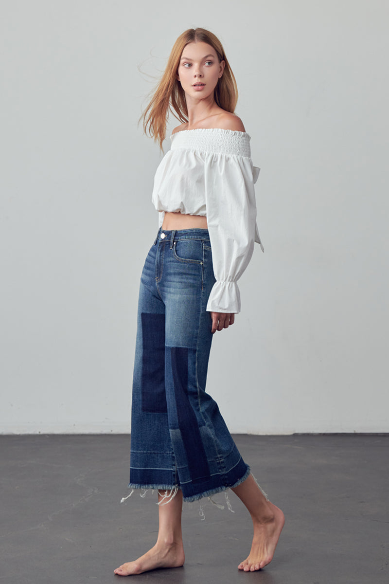 Lori Mid-Rise Crop Flare Jeans - Insanegene.com