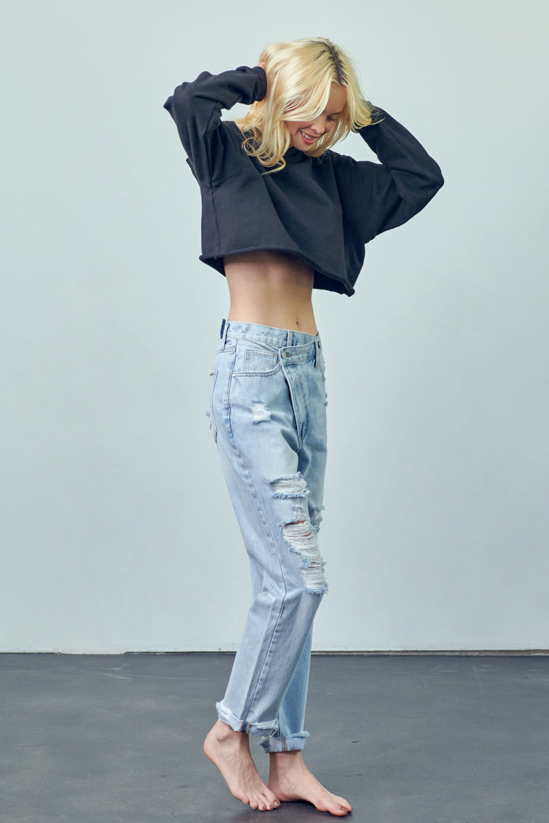 Insane Crossover Boyfriend Jeans - Insanegene.com