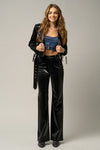 Faux Leather Flare Pants - Insanegene.com