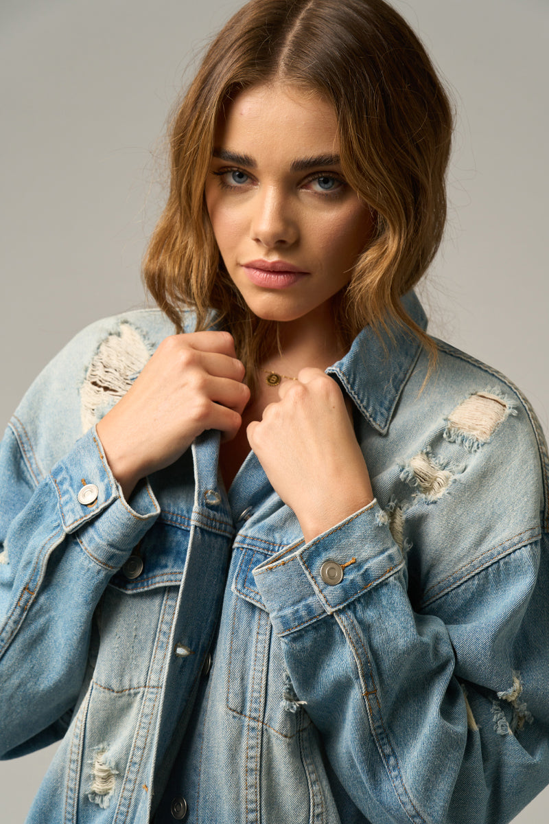 Drop Jacket Drop Shoulder Denim Jackets | Insanegene.com