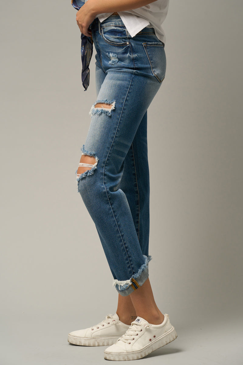 Mid Rise Boyfriend Jeans - Insanegene.com