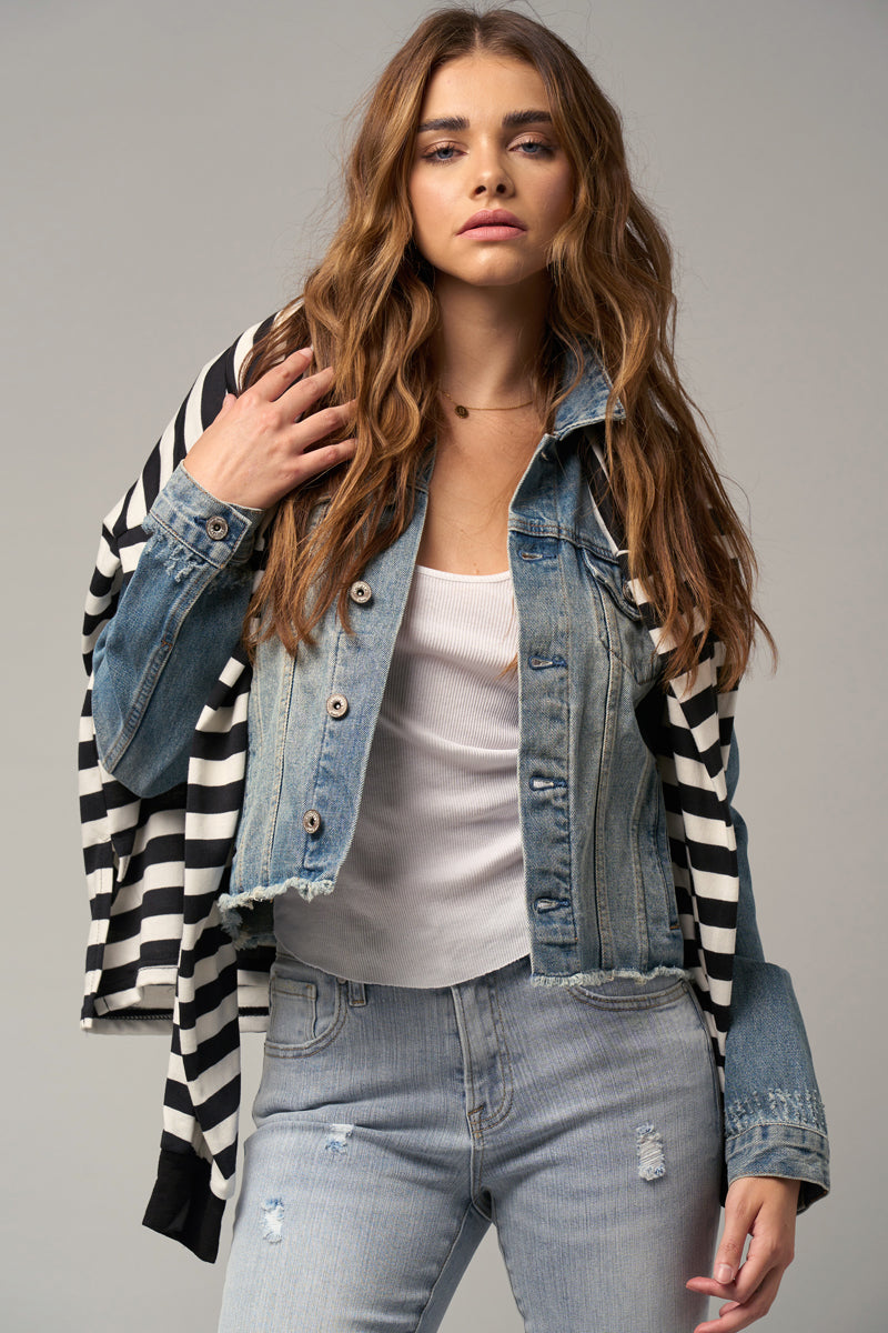 Insane Denim Faith Cropped Jackets - Insanegene.com