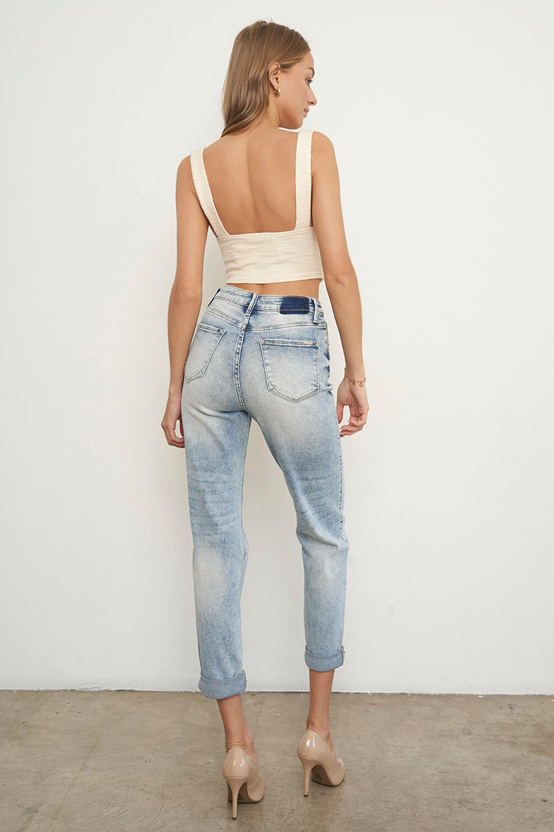Upscale High Rise Girlfriend Jeans - Insanegene.com