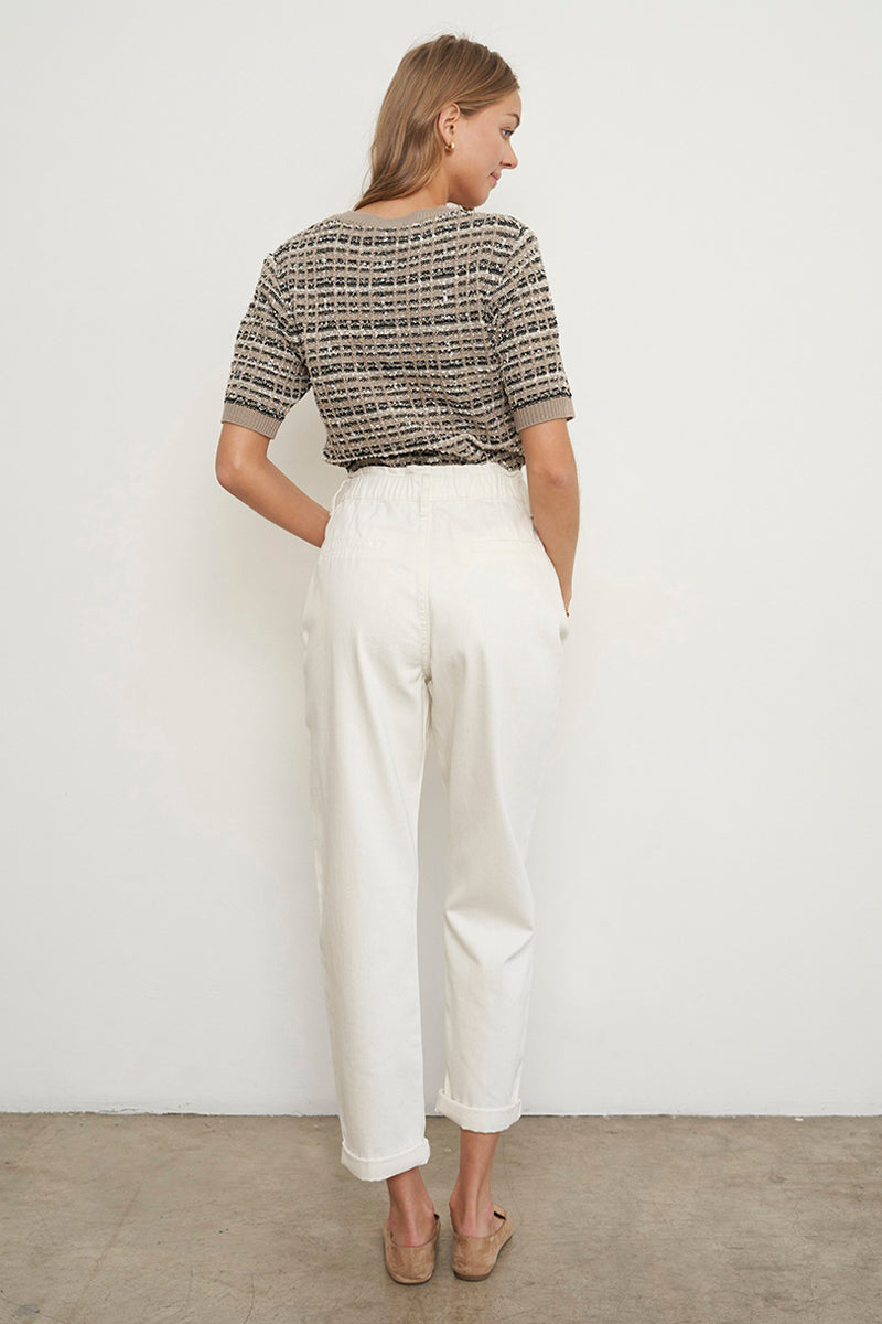 High Rise Elastic Paper Bag Waist Slouch Jeans - Insanegene.com