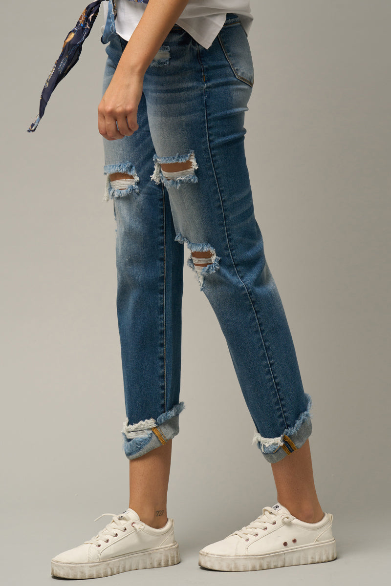 Mid Rise Boyfriend Jeans - Insanegene.com