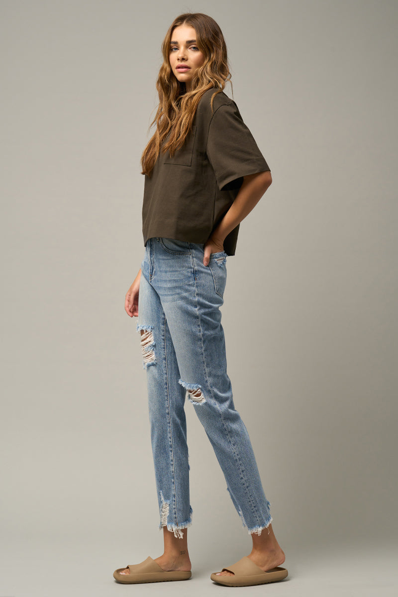 Invisible Legacy Cropped Straight Jeans - Insanegene.com