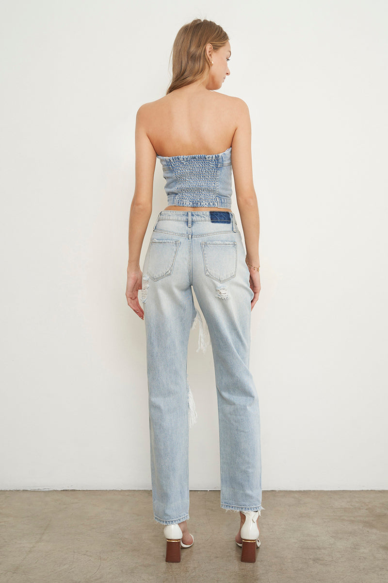 Girl's Dream High Rise Ripped Baggy Jeans - Insanegene.com