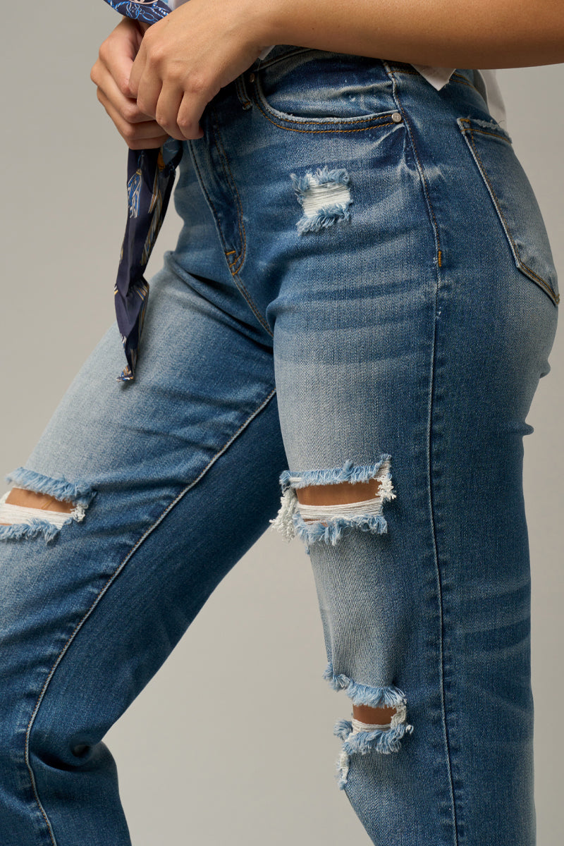 Mid Rise Boyfriend Jeans - Insanegene.com