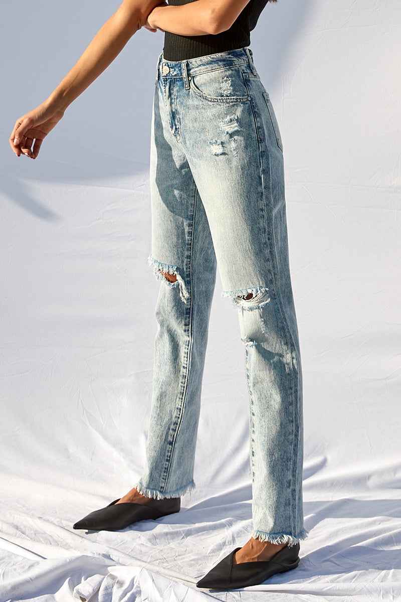 Love Her High Rise Straight Jeans - Insanegene.com