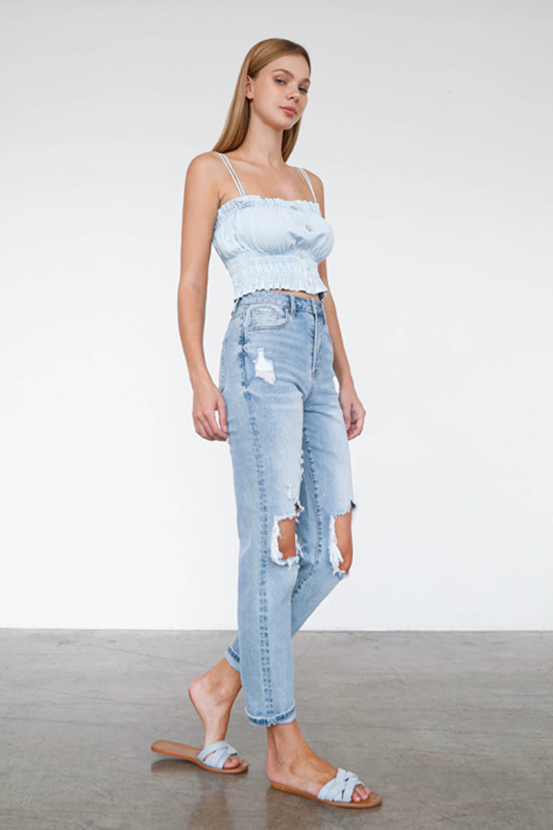Top Choice High Waist Premium Mom Jeans - Insanegene.com