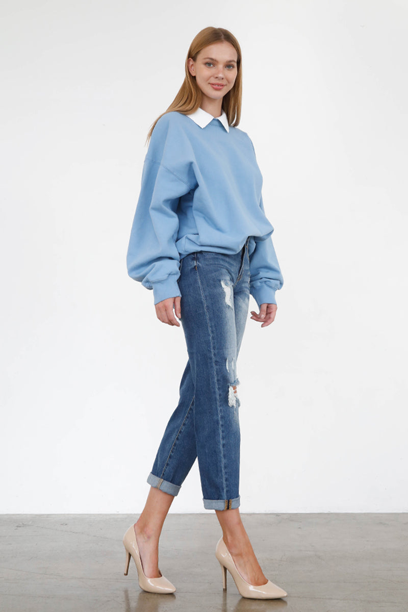CAROLINE HGH RISE GIRLFRIEND JEANS - Insanegene.com