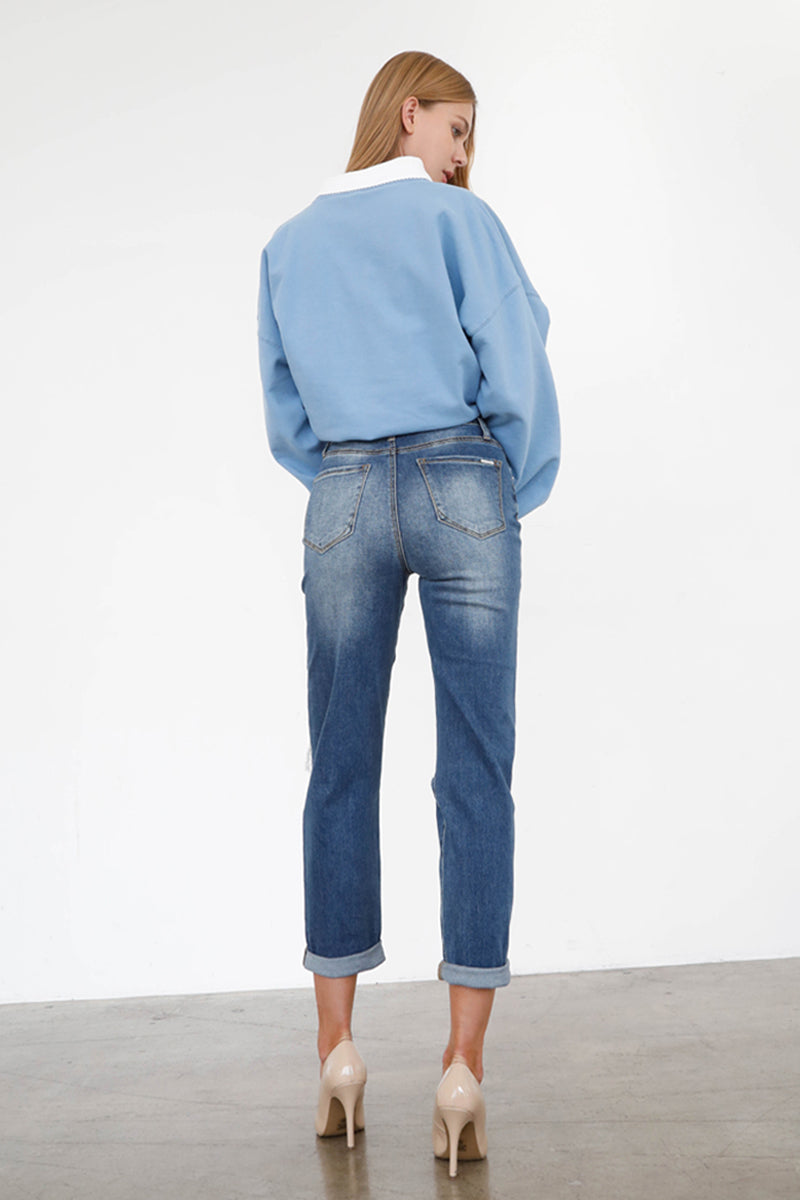 CAROLINE HGH RISE GIRLFRIEND JEANS - Insanegene.com