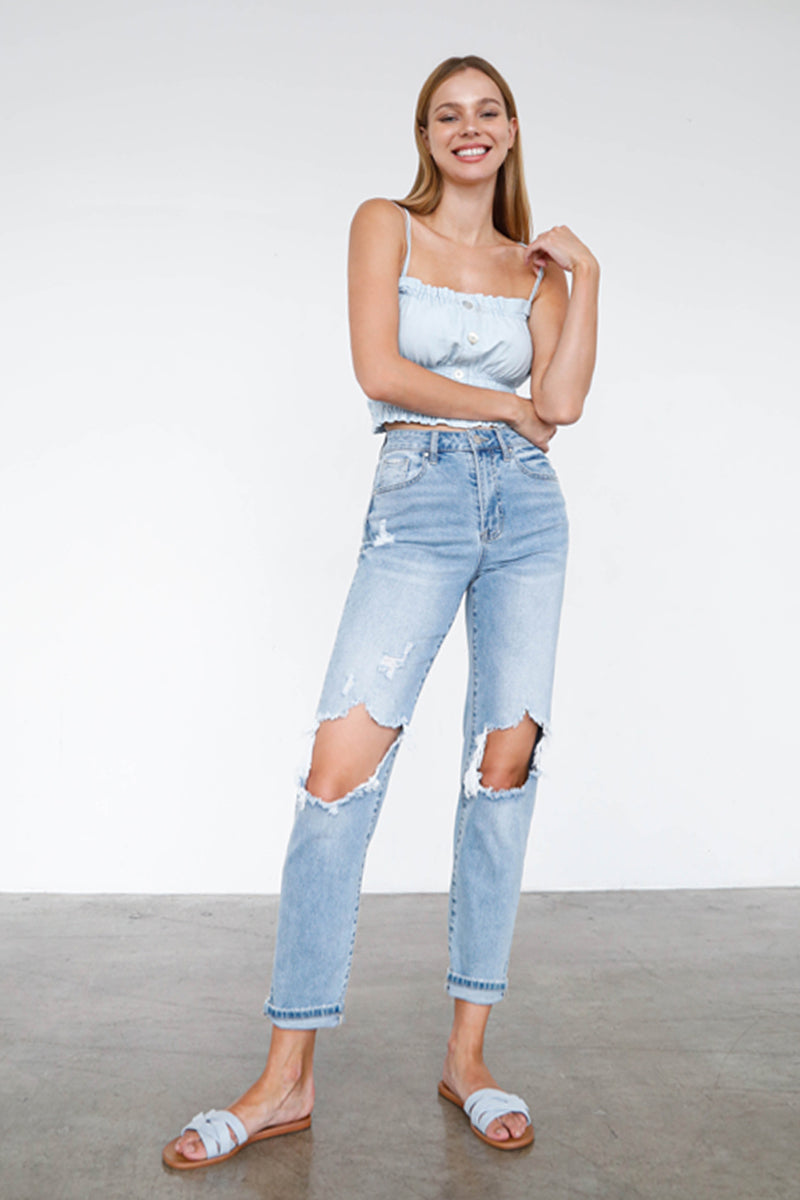 Top Choice High Waist Premium Mom Jeans - Insanegene.com