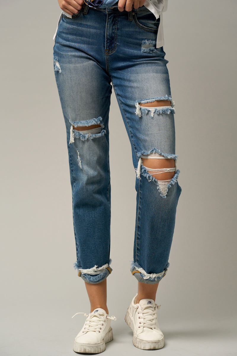 Mid Rise Boyfriend Jeans - Insanegene.com