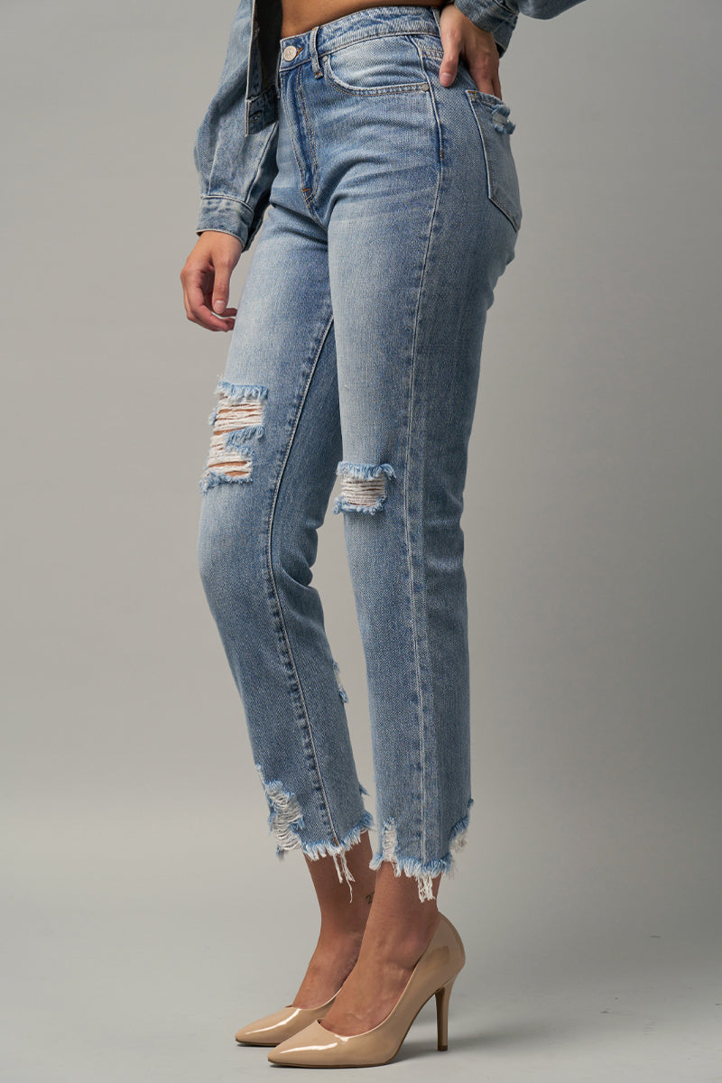 Invisible Legacy Cropped Straight Jeans - Insanegene.com