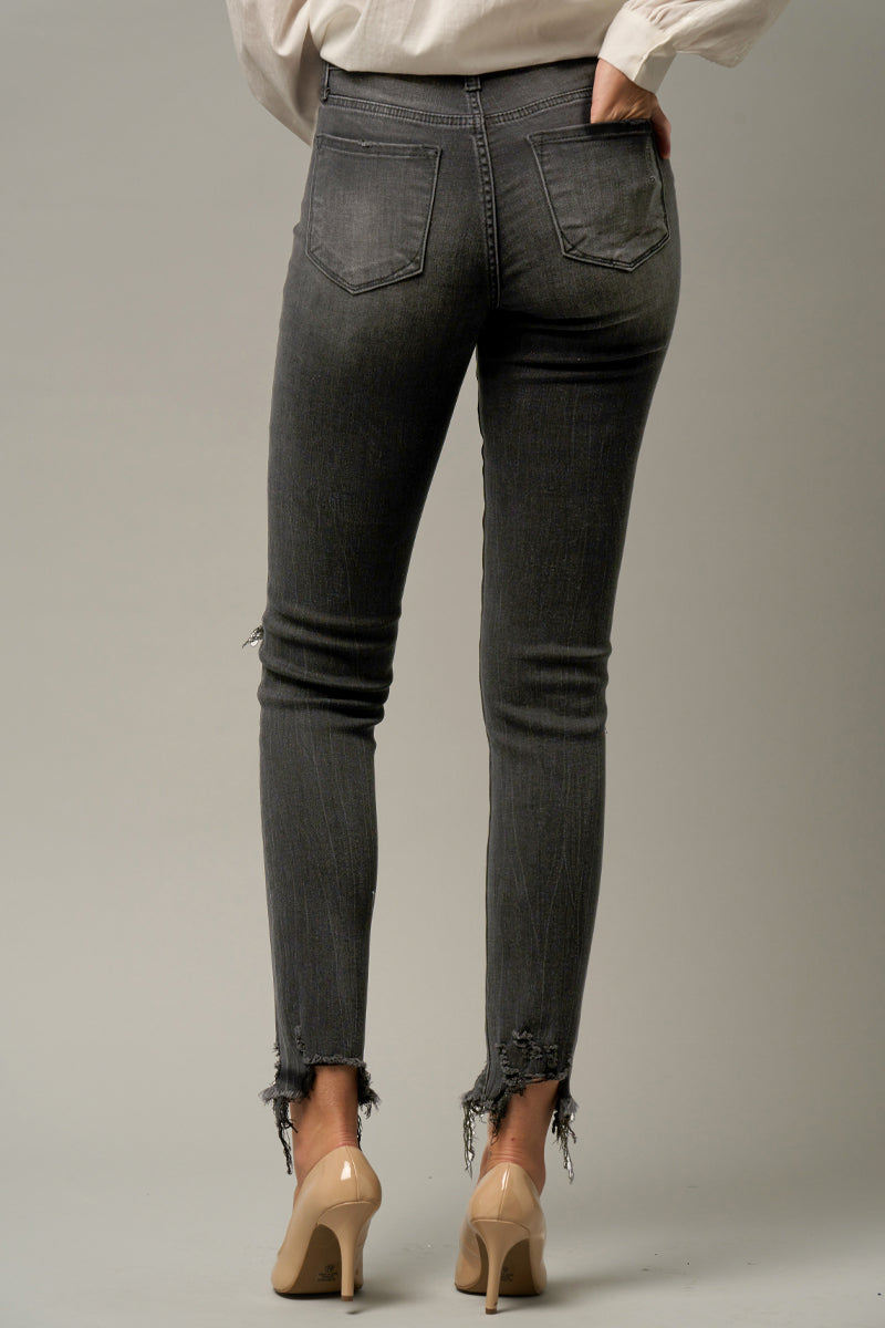 Coal Crop Skinny Fit Jeans - Insanegene.com