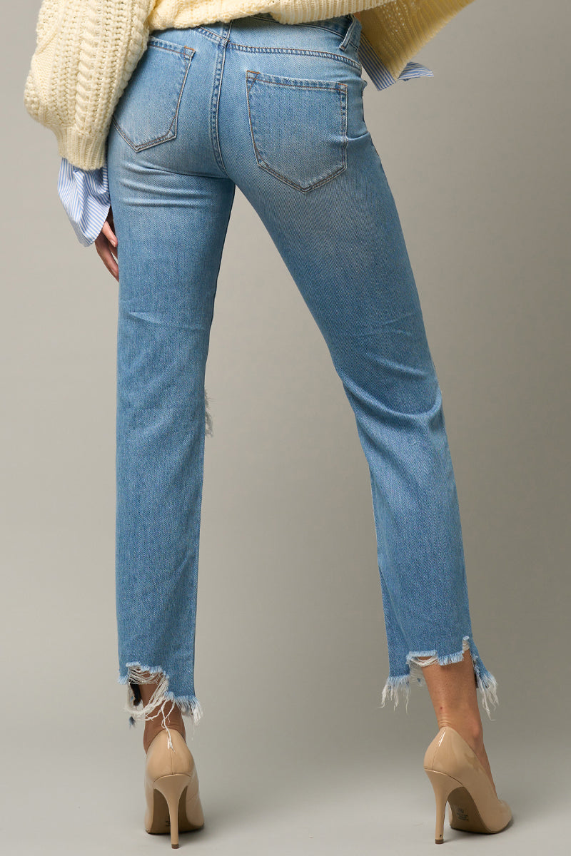 Wicked Trend Destroyed Straight Jeans - Insanegene.com