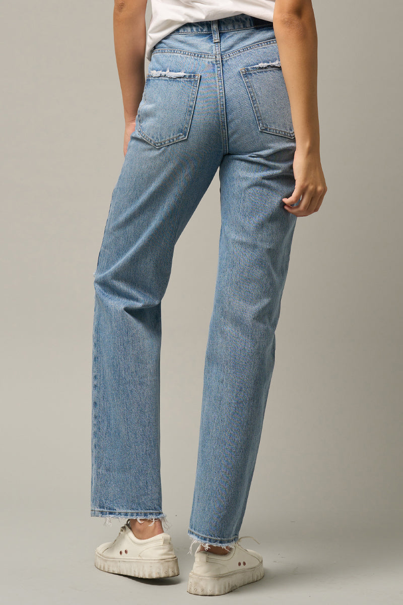 Ripped Straight Jeans - Insanegene.com