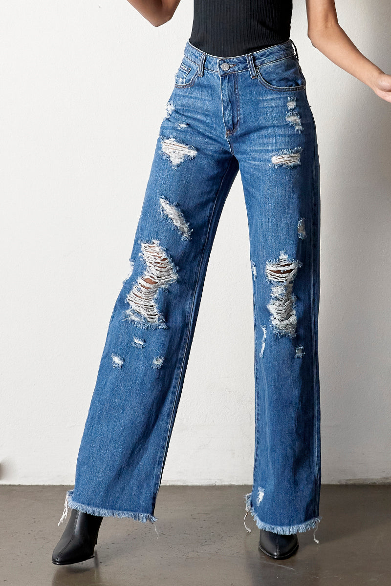 Distressed Dad Jeans - Insanegene.com