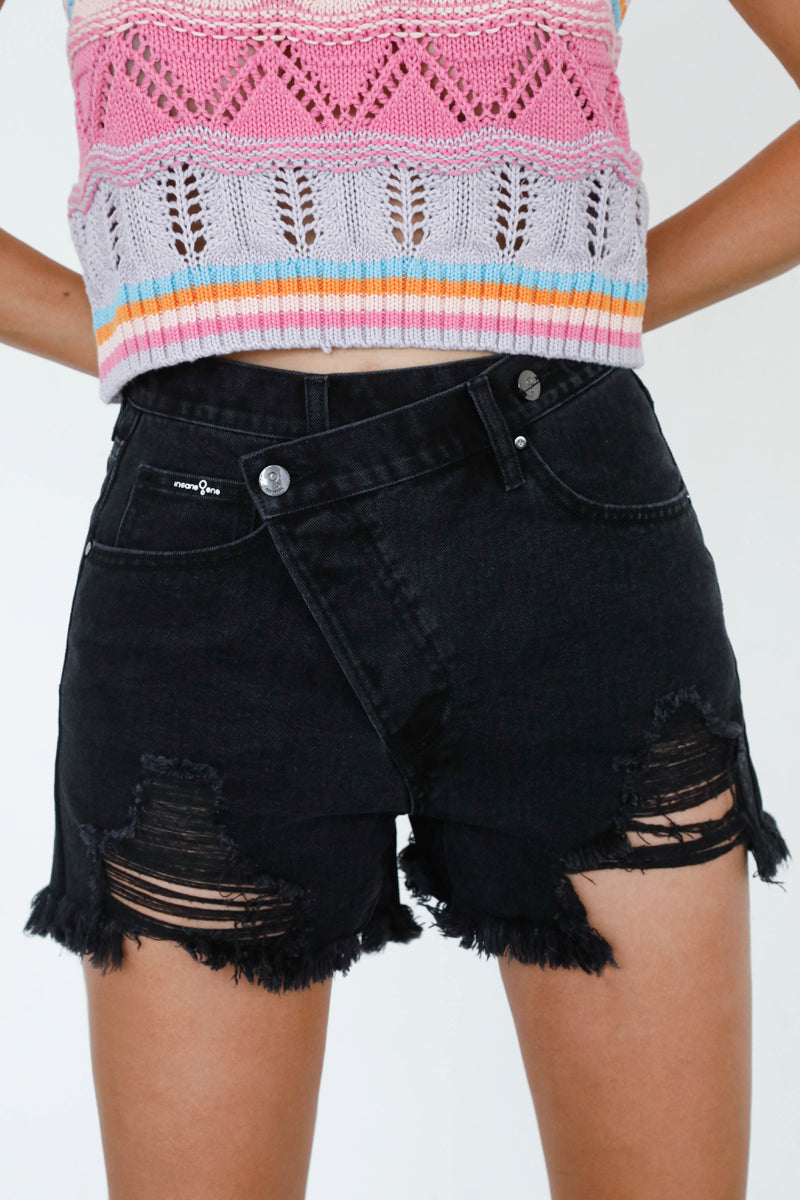 Criss Cross Shorts Black - Insanegene.com