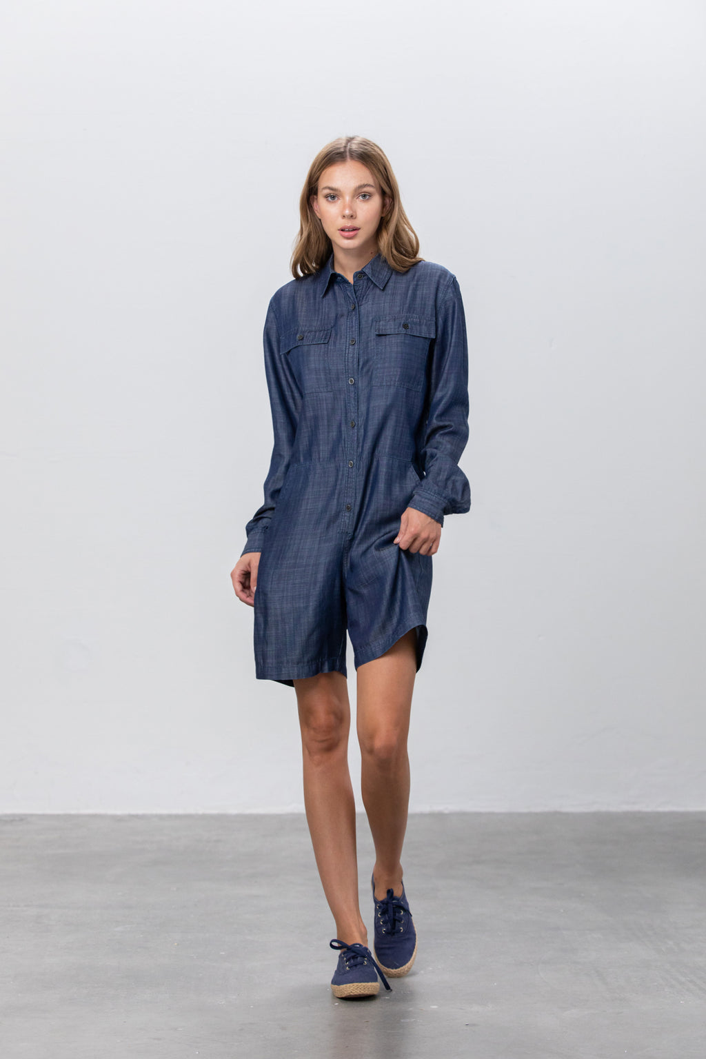 My Blue Bee Tencel Short Jumpsuit Romper - Insanegene.com