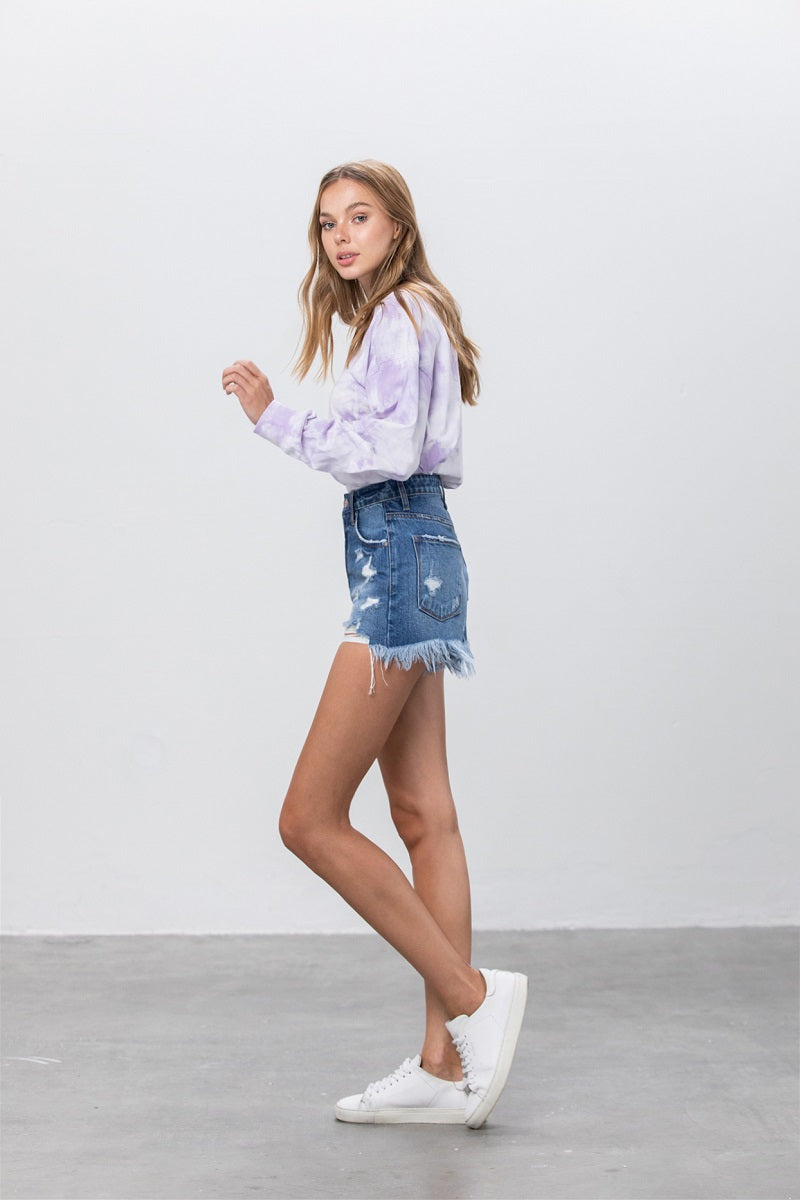 Rippie Cutie High Rise Denim Shorts - Insanegene.com