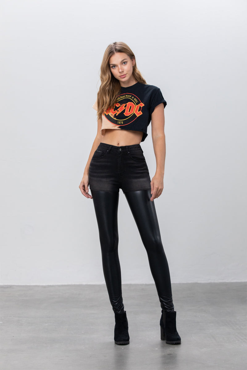 You Can't handle Me Leather Denim Pants - Insanegene.com